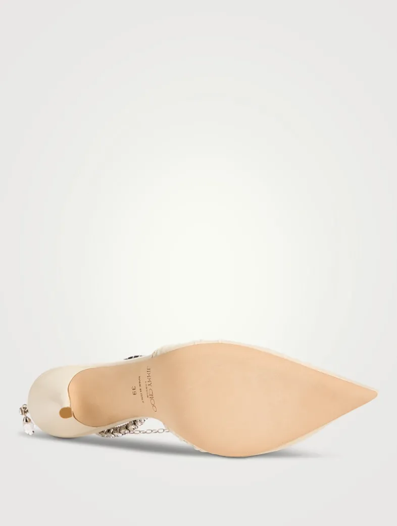 Saeda Tulle Pumps With Crystal Ankle Strap