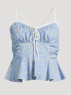 Sammi Ruched Cami In Floral Print