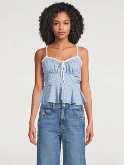 Sammi Ruched Cami In Floral Print