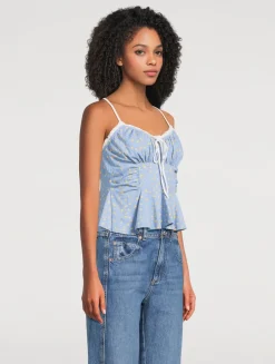 Sammi Ruched Cami In Floral Print