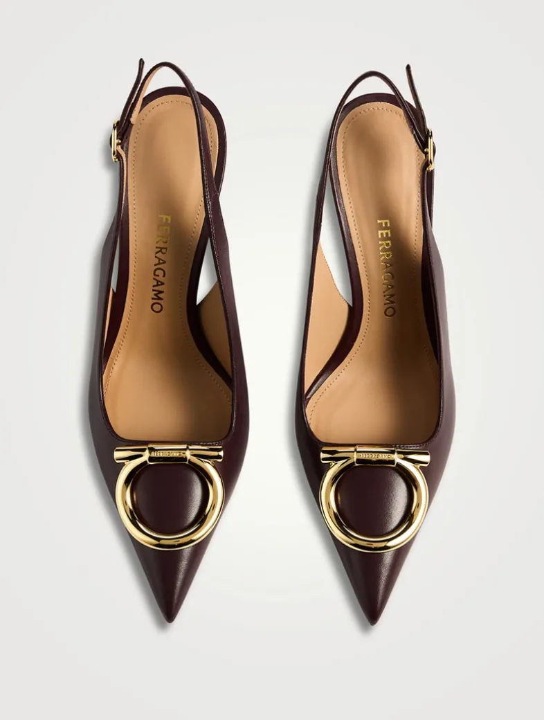Sara Leather Slingback Pumps