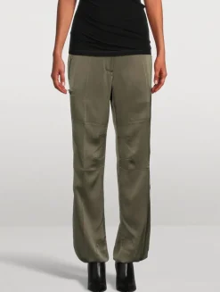 Satin Crêpe Flight Trousers