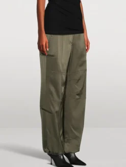 Satin Crêpe Flight Trousers