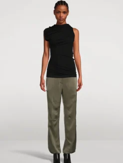 Satin Crêpe Flight Trousers