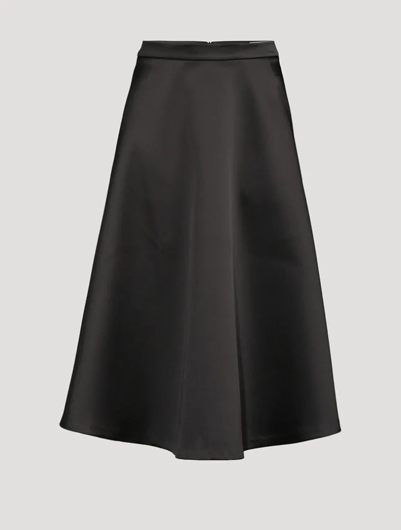 Satin Midi Skirt