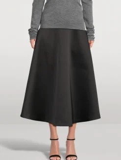 Satin Midi Skirt