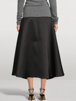 Satin Midi Skirt
