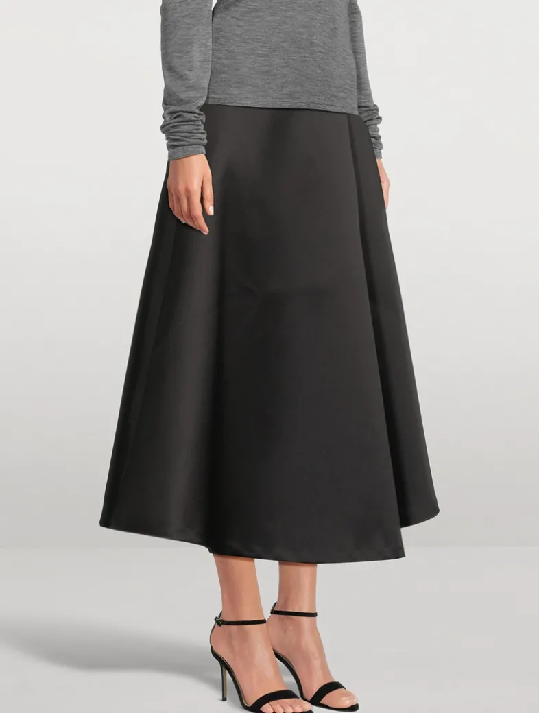Satin Midi Skirt