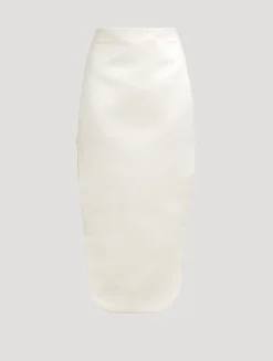 Satin Midi Skirt