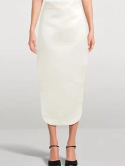 Satin Midi Skirt