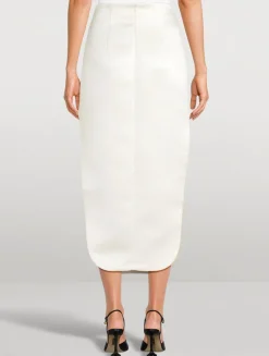 Satin Midi Skirt