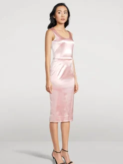 Satin Sheath Dress