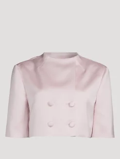 Satin Short-Sleeve Bolero