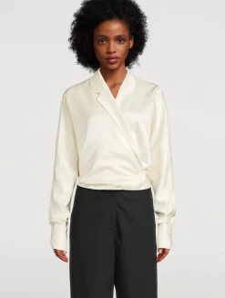 Satin Wrap Shirt