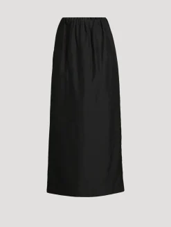 Saul Cotton And Silk Long Skirt