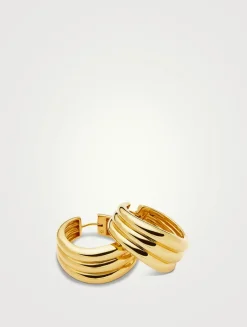 Savi Triple Ridge Large Hoop Earrings