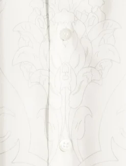 Scrunch-Neck Silk Shirt