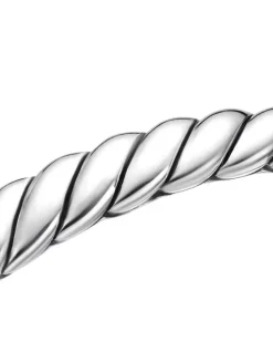 Sculpted Cable Bangle Bracelet In Sterling Silver, 7mm