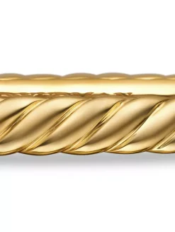 Sculpted Cable Bangle Bracelet In 18k Yellow Gold, 4.6mm