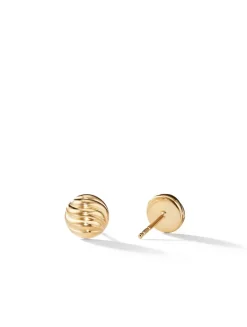 Sculpted Cable Stud Earrings In 18k Yellow Gold