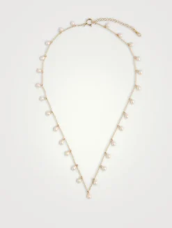 Sea Of Beauty 14K Gold Drop Necklace With Pearls