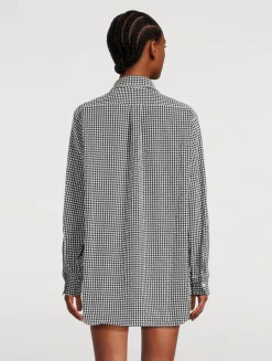 Seersucker Shirt In Gingham Print