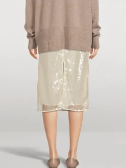 Sequin Midi Skirt