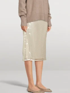 Sequin Midi Skirt
