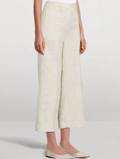 Sequin Straight-Leg Pants