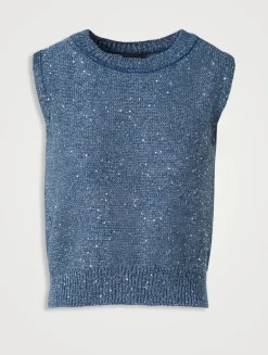 Sequin Sweater Vest