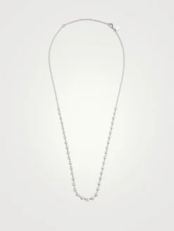 Serena 18K White Gold Diamond Station Necklace