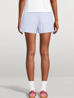 Serif Logo Boxer Shorts In Stripe Print