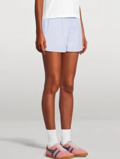 Serif Logo Boxer Shorts In Stripe Print