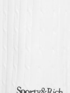 Serif Logo Cable-Knit Mini Skirt