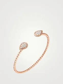Serpent Bohème 18K Rose Gold Double Motif Bracelet With Diamonds
