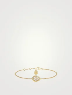 Serpent Bohème S Motif Gold Chain Bracelet With Diamonds