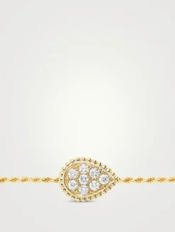 Serpent Bohème S Motif Gold Chain Bracelet With Diamonds
