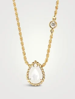 Serpent Bohème XS Motif Gold Pendant Necklace With Mother-Of-Pearl And Diamond