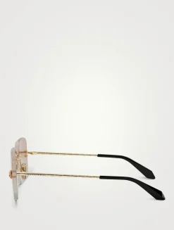 Serpenti Rectangular Sunglasses