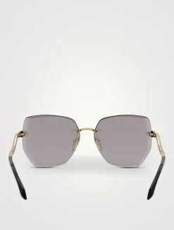 Serpenti Viper Geometric Sunglasses