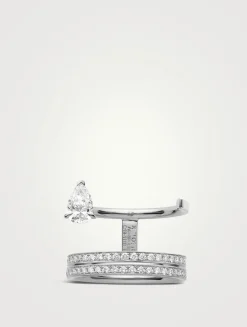 Serti Sur Vide Gold Ring With Diamonds