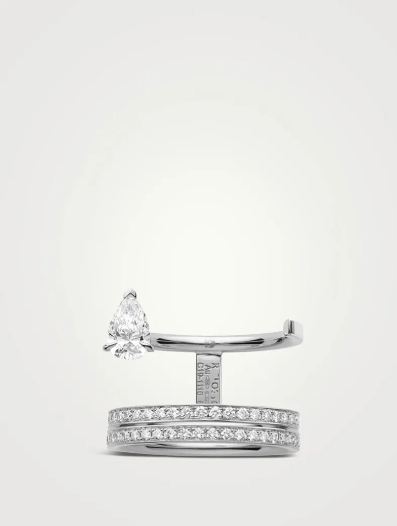 Serti Sur Vide Gold Ring With Diamonds