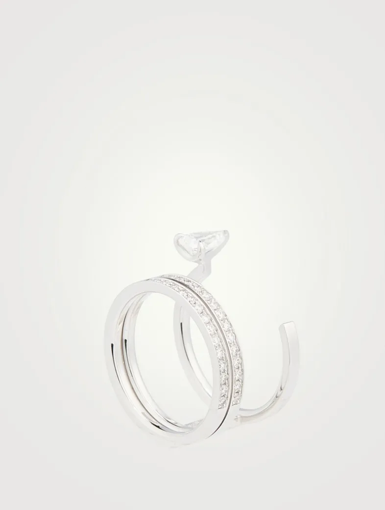 Serti Sur Vide Gold Ring With Diamonds