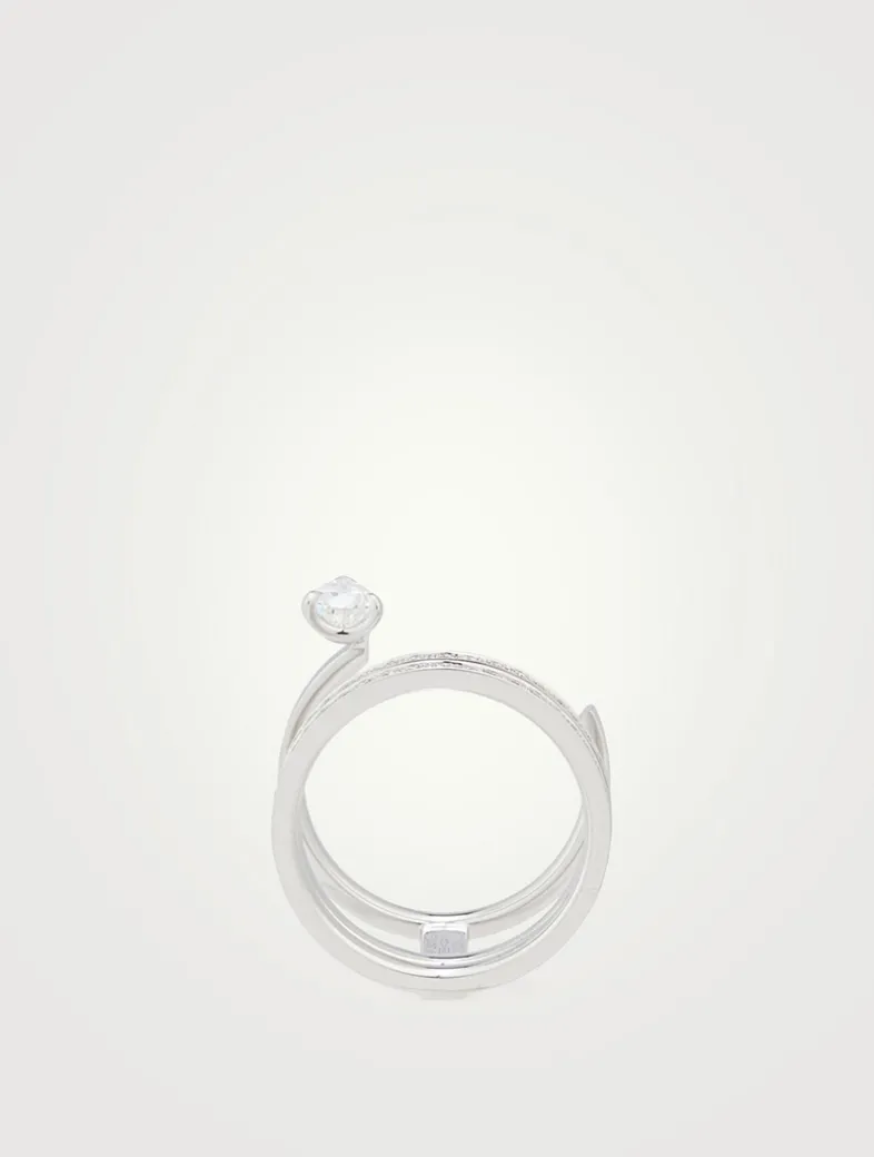 Serti Sur Vide Gold Ring With Diamonds