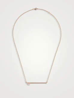 Serti Sur Vide Rose Gold Pendant Necklace With Diamond