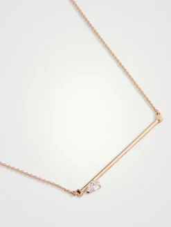 Serti Sur Vide Rose Gold Pendant Necklace With Diamond