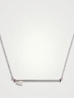Serti Sur Vide White Gold Pendant Necklace With Diamond