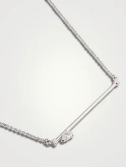 Serti Sur Vide White Gold Pendant Necklace With Diamond