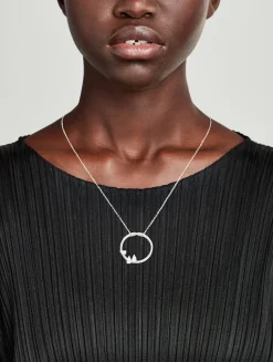 Serti Sur Vide White Gold Pendant Necklace With Diamonds