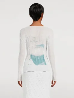 Shadow Study Chiffon Twist Top